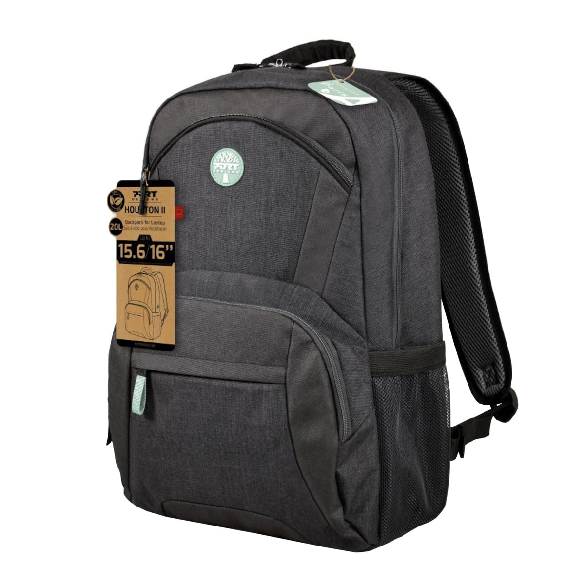 Port Designs Houston II ECO 15.6’’ Laptop Backpack - Black