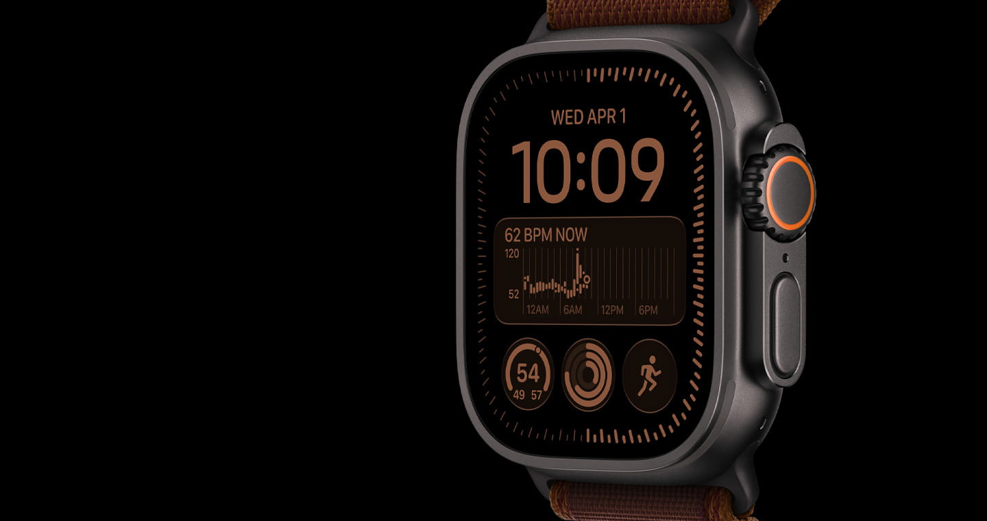 Apple Watch Ultra 4 GPS + Cellular 49mm Black Titanium Case with Burgundy Alpine Loop - M