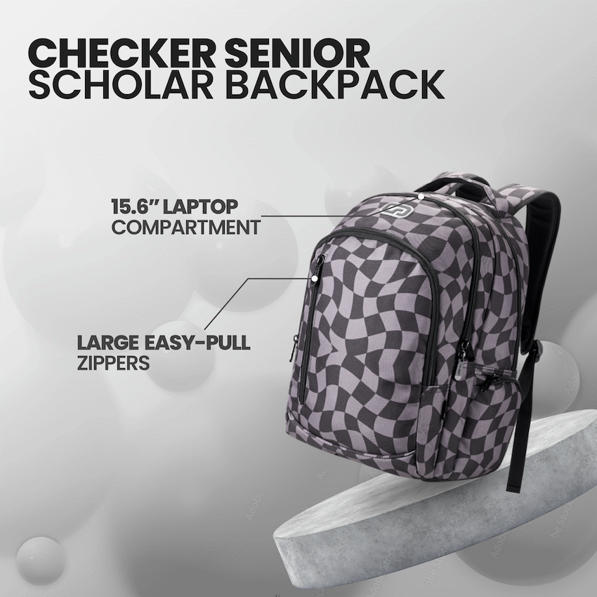 Quest Checker Senior Scholar Backpack Grey - Grey