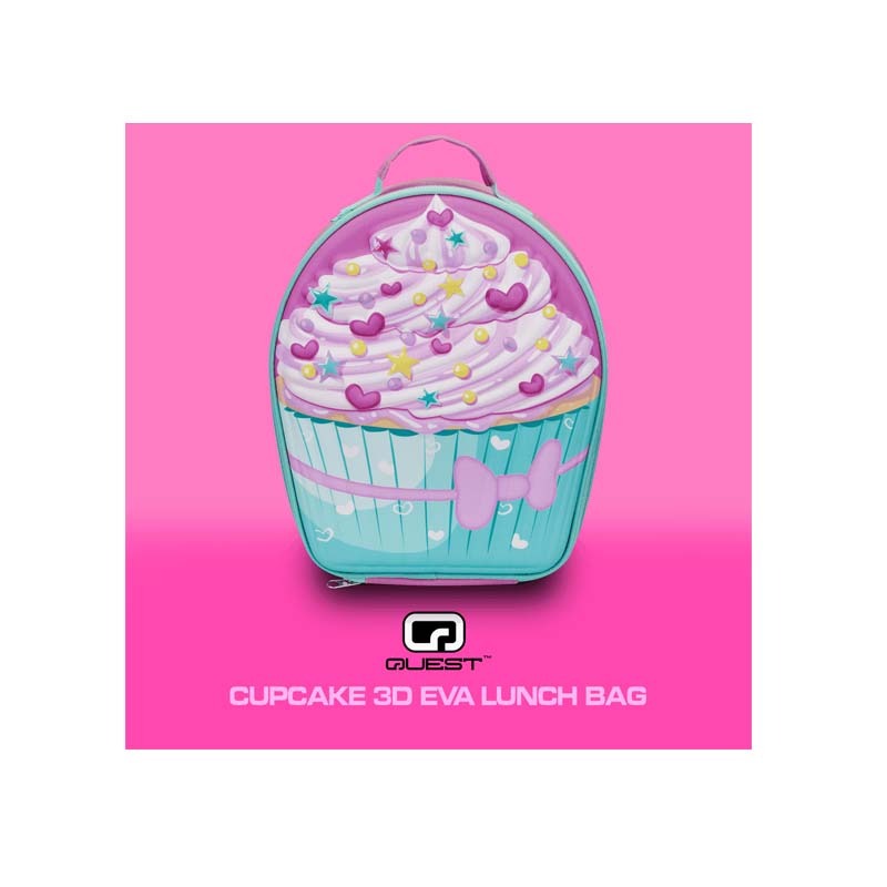 Quest Cupcake 3D EVA Lunch Bag - Pink - Pink