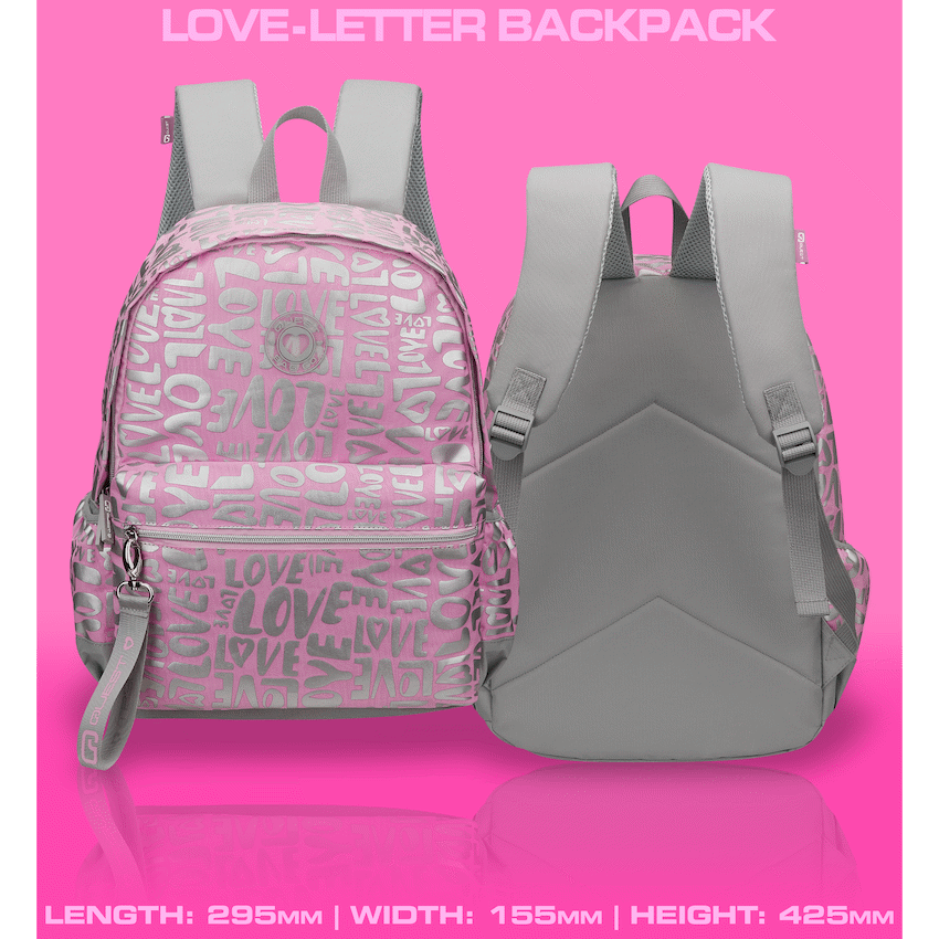 Quest Love-letter Backpack Pink - Pink