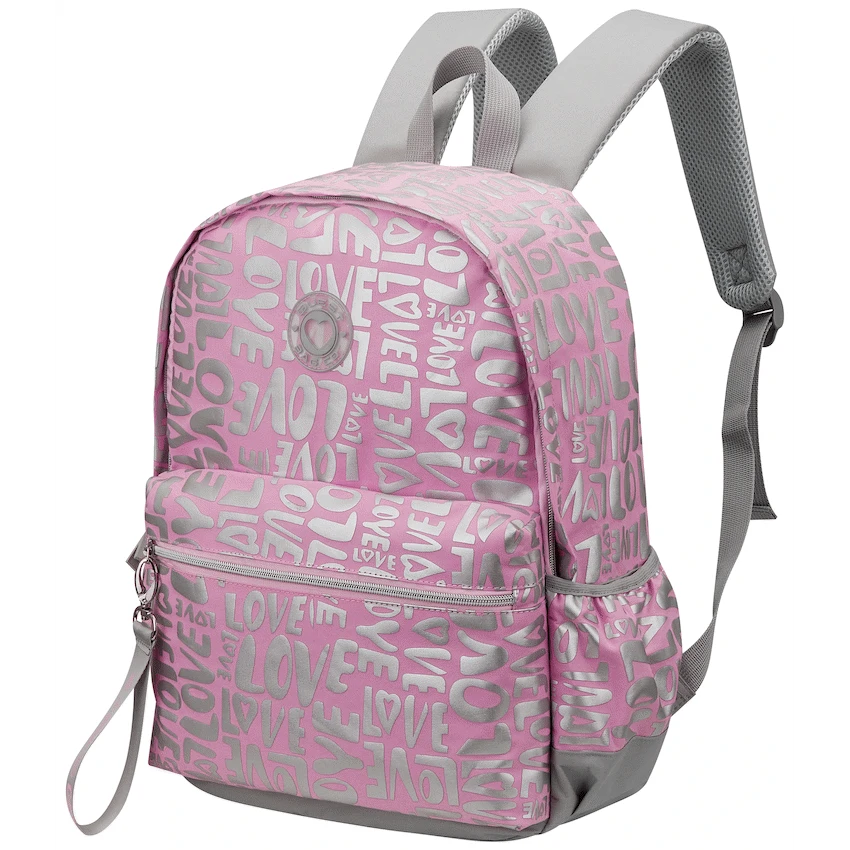 Quest Love-letter Backpack Pink - Pink
