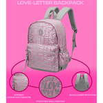 Quest Love-letter Backpack Pink - Pink