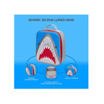 Quest Shark 3D EVA Lunch Bag - Grey - Grey