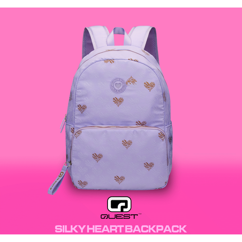 Quest Silky Heart Backpack Lilac - Purple