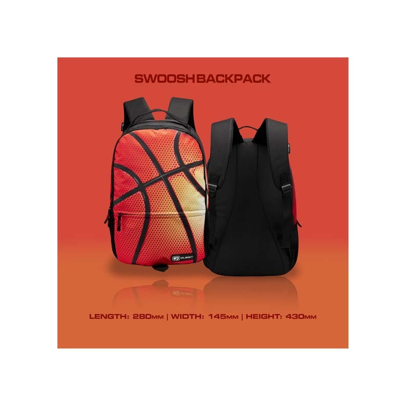 Quest Swoosh Backpack - Black - Orange / Black