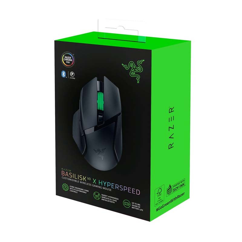 Razer Basilisk V3 X HyperSpeed Wireless Gaming Mouse - Black - Black