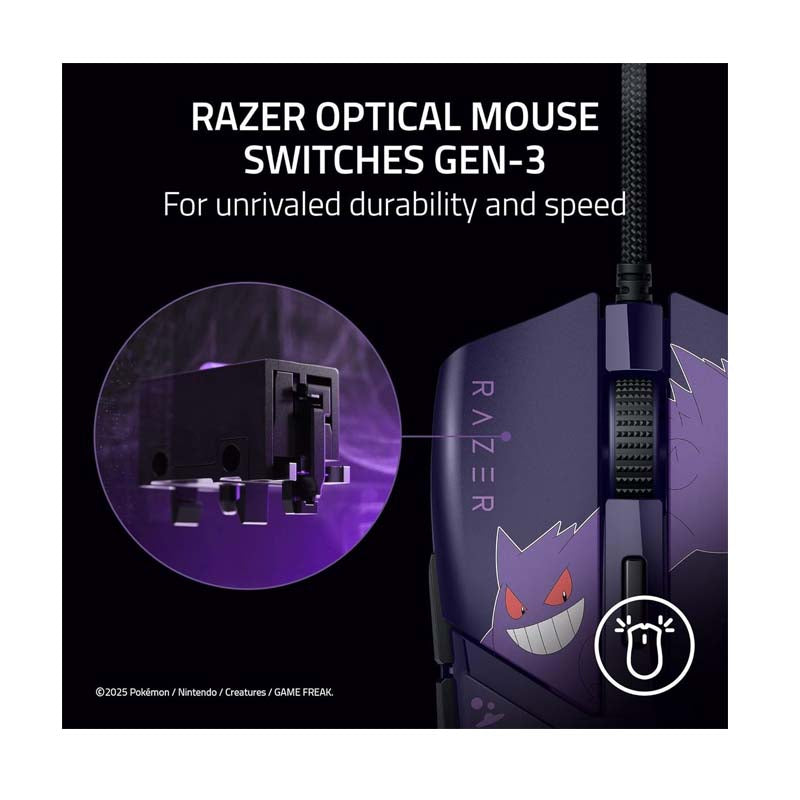 Razer Cobra Wired Gaming Mouse Pokémon Gengar Edition - Purple