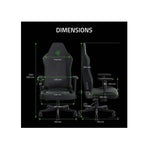 Razer Iskur V2 X - Gaming Chair Black Fabric - Black