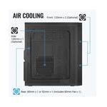 RCT Mid ATX Mid-Tower Case with DVD Drive Slot - Black - Black