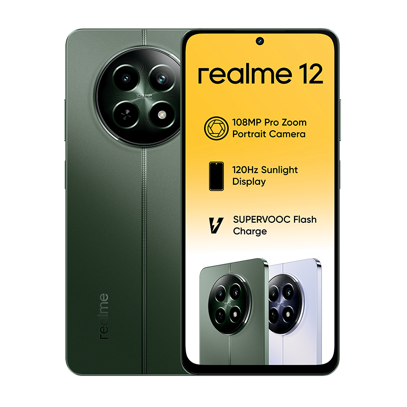 Realme 12 5G Dual Sim 256GB - Green - Green