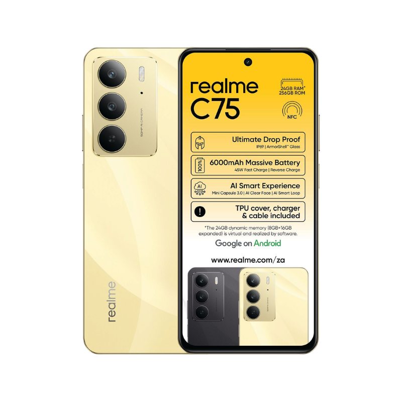 Realme C75 4G Dual Sim 256GB - Gold - Gold