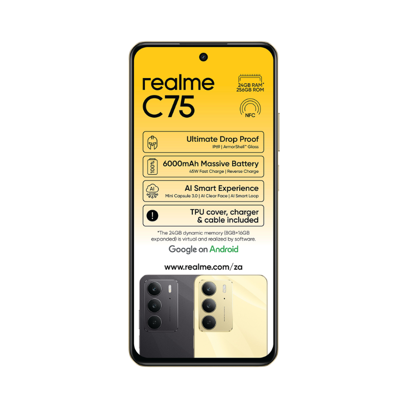 Realme C75 4G Dual Sim 256GB - Gold - Gold