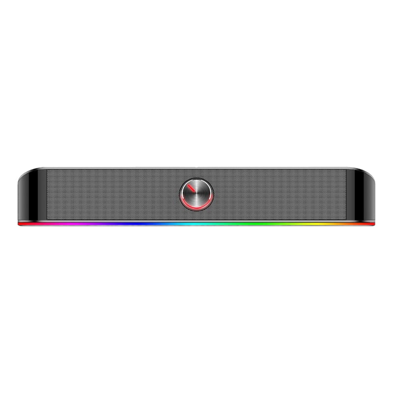 Redragon 2.0 Sound Bar Adiemus RGB Gaming Speaker - Black - Black