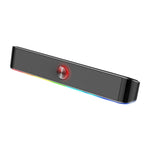 Redragon 2.0 Sound Bar Adiemus RGB Gaming Speaker - Black - Black