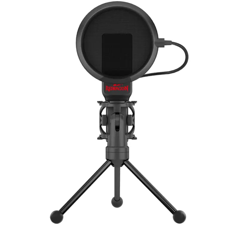 Redragon 3.5mm Aux Gaming Mic and Tripod - Black - Black