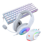 Redragon 3in1 RGB Wired Gaming Combo - White - White