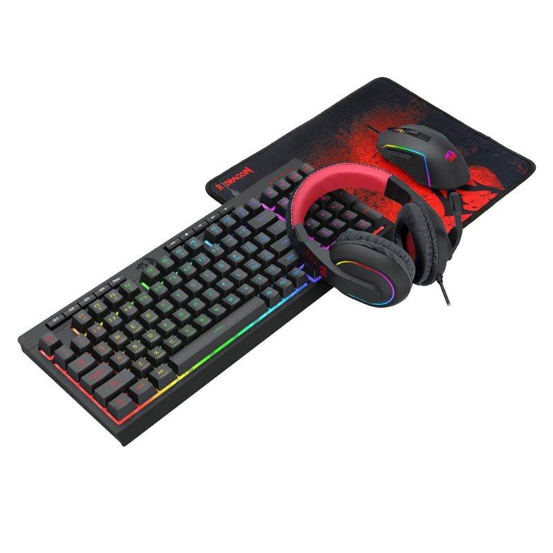 Redragon 4-in-1 Keyboard | Mouse | Mousepad | Headset Gaming Combo - Black