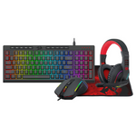 Redragon 4-in-1 Keyboard | Mouse | Mousepad | RGB Headset Gaming Combo - Black