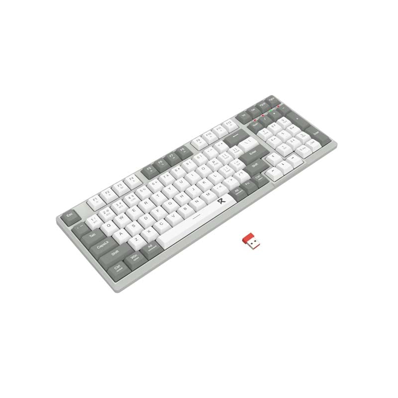 Redragon BK-7111 Scissors Mechanism Slim Full-Size Wireless Keyboard - Grey - Grey