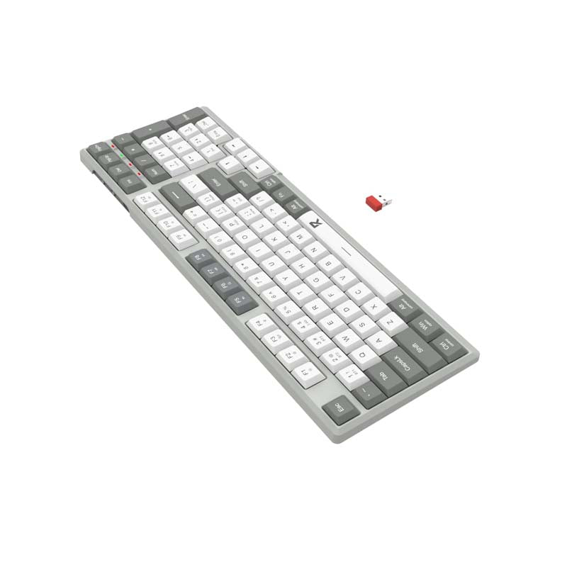 Redragon BK-7111 Scissors Mechanism Slim Full-Size Wireless Keyboard - Grey - Grey