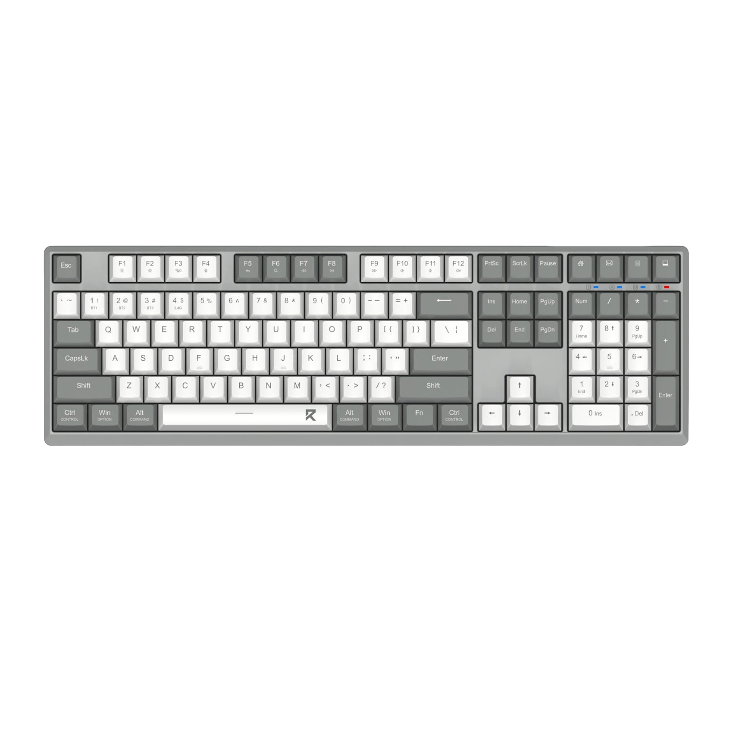 Redragon BK-7485 Wireless Office Keyboard - Grey - Grey