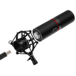 Redragon Cardioid USB Gaming Mic and Tripod - Black - Black