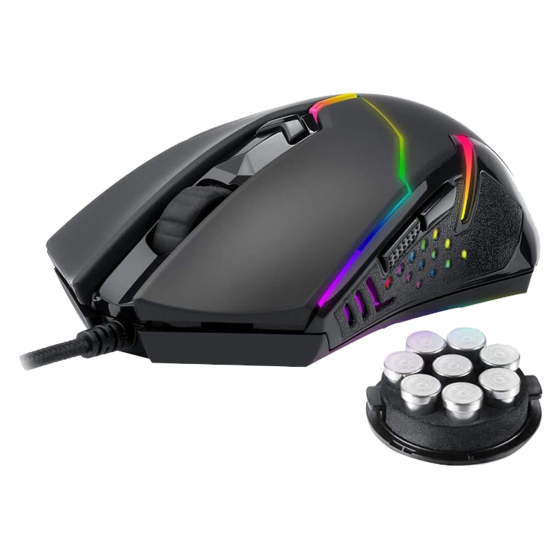 Redragon Centrophorus 7200Dpi RGB Wired Gaming Mouse - Black - Black