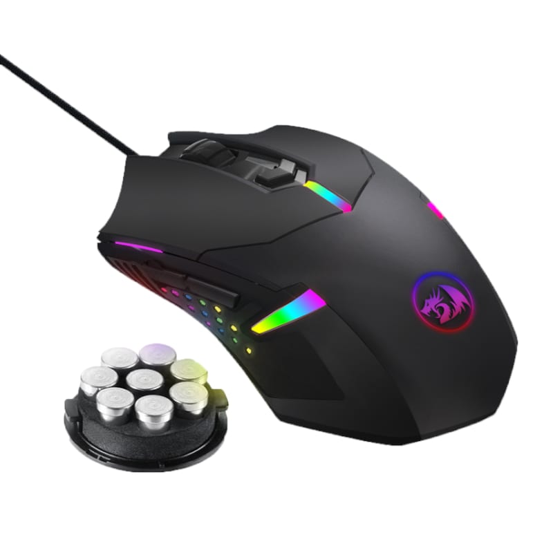Redragon Centrophorus 7200Dpi RGB Wired Gaming Mouse - Black - Black
