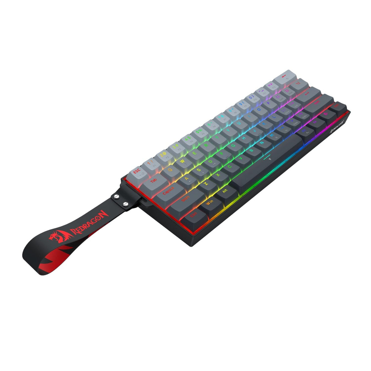 Redragon FIZZ Magnetic+ Wired 60% Gaming Keyboard - Grey/Black - Gaming Keyboard