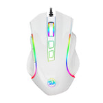 Redragon Griffin 7200Dpi Wired Gaming Mouse - White - White