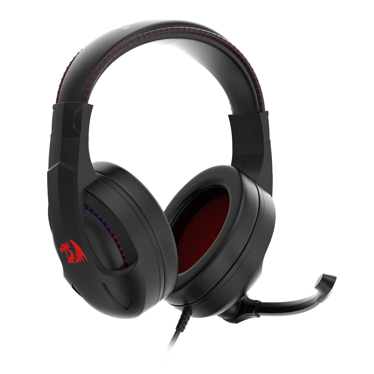 Redragon H211 CRONUS Surround Sound RGB Wired Gaming Headset - Black - Black
