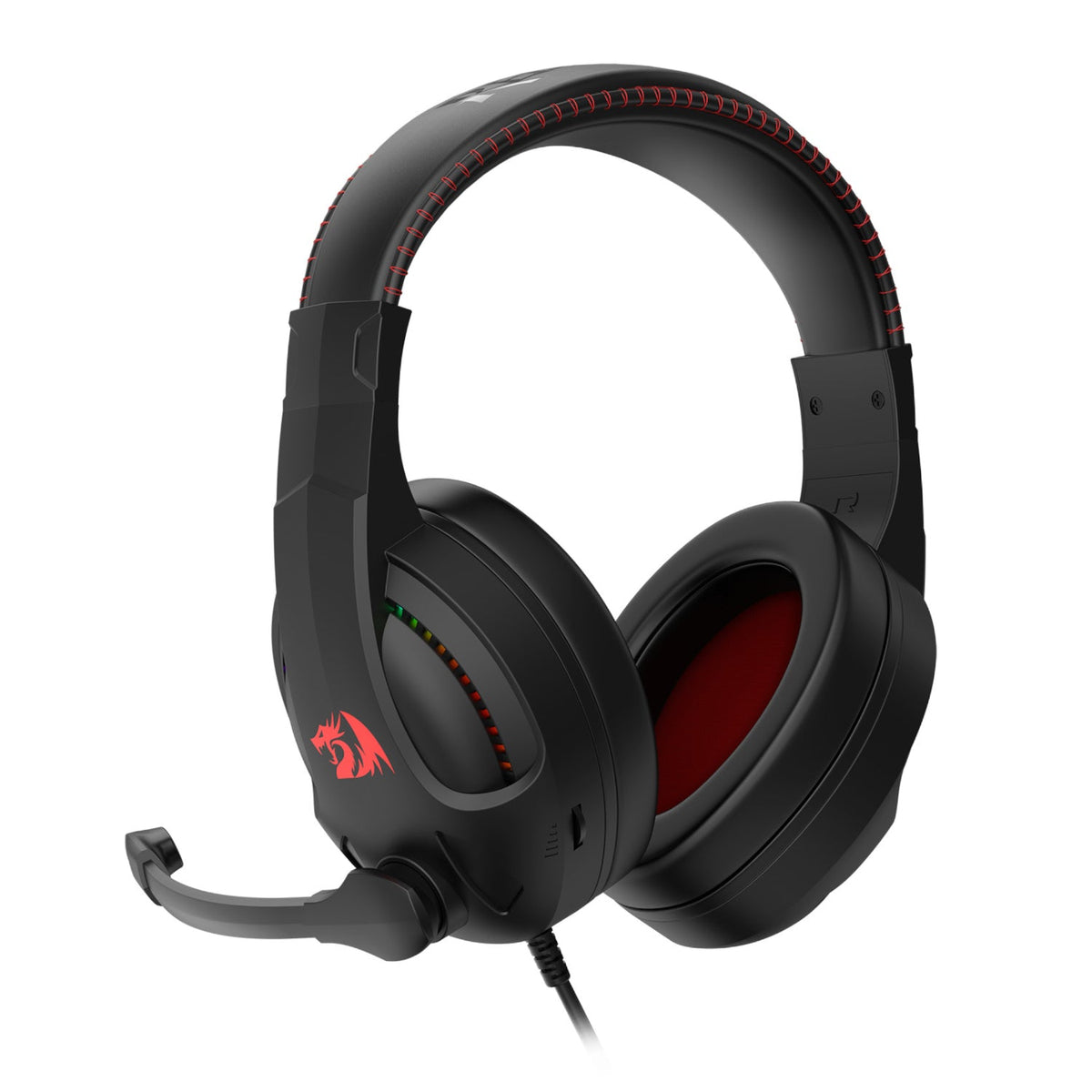 Redragon H211 CRONUS Surround Sound RGB Wired Gaming Headset - Black - Black