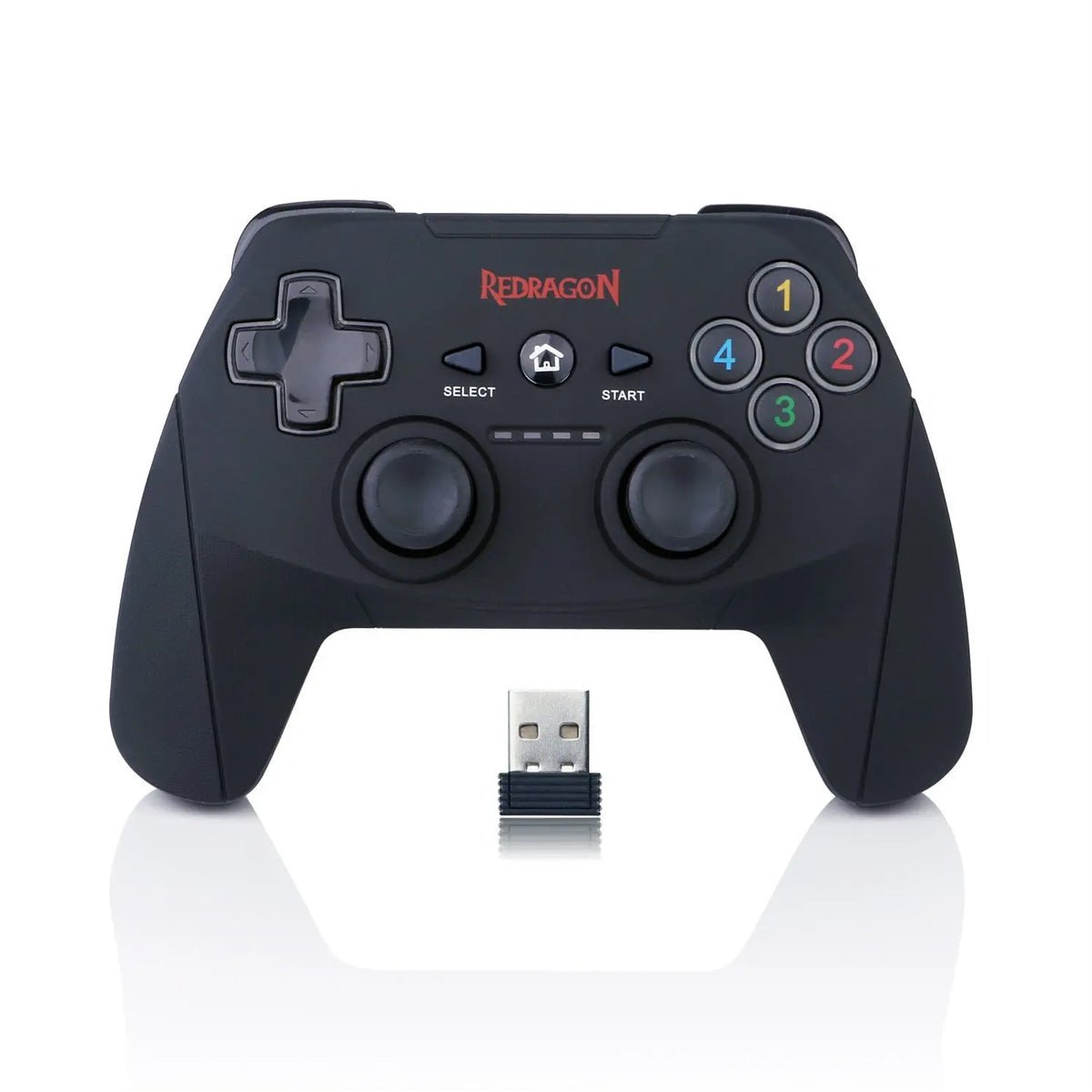 Redragon Harrow Wireless X/D-input (Digital/Analog) PC Controller - Black - Black