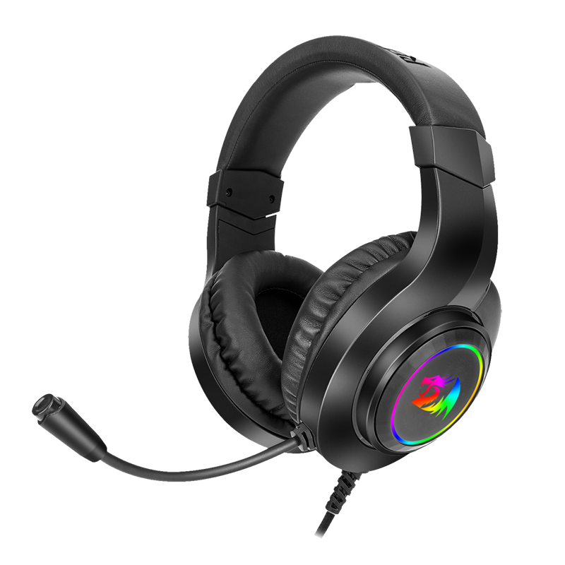 Redragon HYLAS Over Ear Wired Gaming Headset RGB - Black - Black