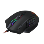 Redragon Impact 12400Dpi MMO Wired Gaming Mouse - Black - Black