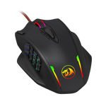 Redragon Impact 12400Dpi MMO Wired Gaming Mouse - Black - Black