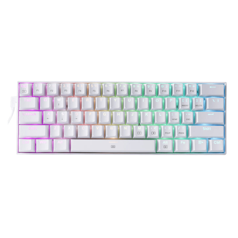 Redragon K630 Dragonborn RGB Wired Mechanical Gaming Keyboard - White - White
