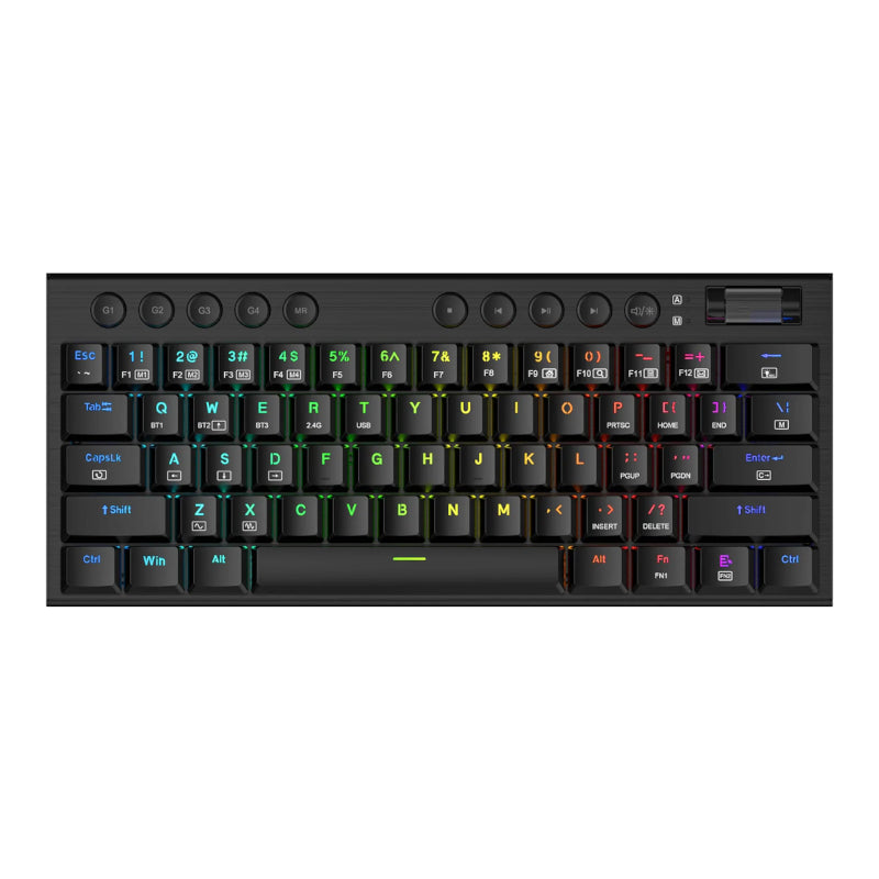 Redragon K632 Noctis Pro 60% RGB Wireless Gaming Keyboard - Black - Black
