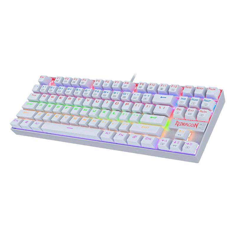Redragon Kumara RGB Wired Mechanical Gaming Keyboard - White - White