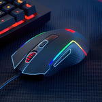 Redragon M616 TRIDENT 10000DPI RGB Gaming Mouse - Black - Black