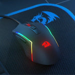 Redragon M616 TRIDENT 10000DPI RGB Gaming Mouse - Black - Black