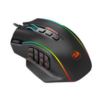 Redragon Perdiction 4 RGB MMO Ergo Wired Gaming Mouse - Black - Black