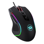 Redragon Predator 4000Dpi RGB Ergo Wired Gaming Mouse - Black - Black