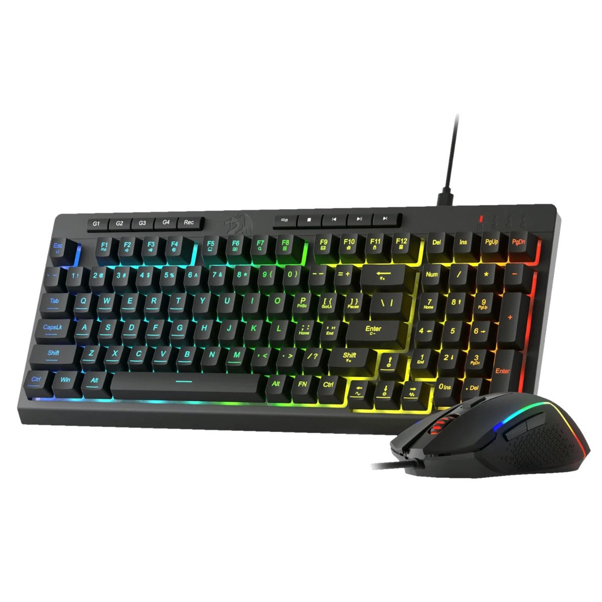 Redragon RYLO S141 Membrane Gaming Keyboard & Mouse Wired Combo - Black