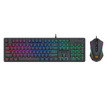 Redragon S107 RGB Gaming Essentials Wired Gaming Keyboard and Mouse Bundle - Black