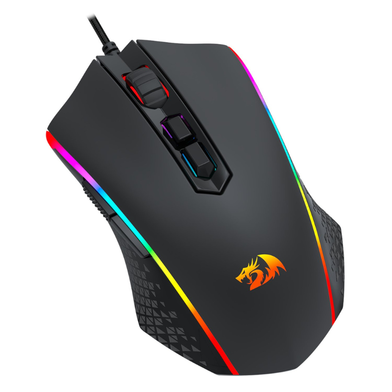 Redragon S107 RGB Gaming Essentials Wired Gaming Keyboard and Mouse Bundle - Black