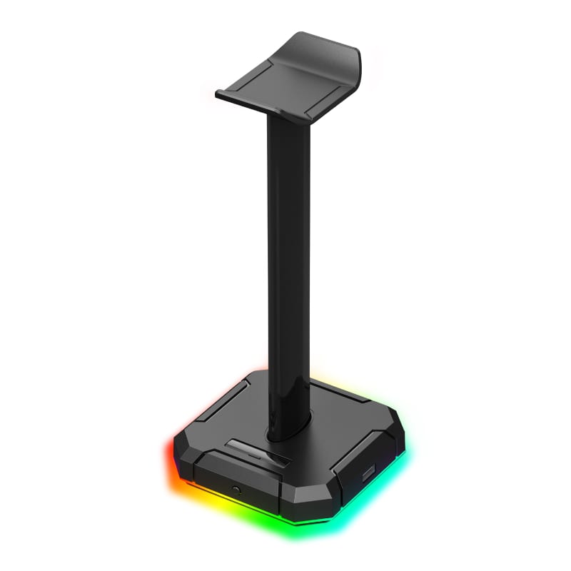Redragon Scepter Pro Quad USB RGB Headset Stand - Black - Black