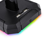 Redragon Scepter Pro Quad USB RGB Headset Stand - Black - Black