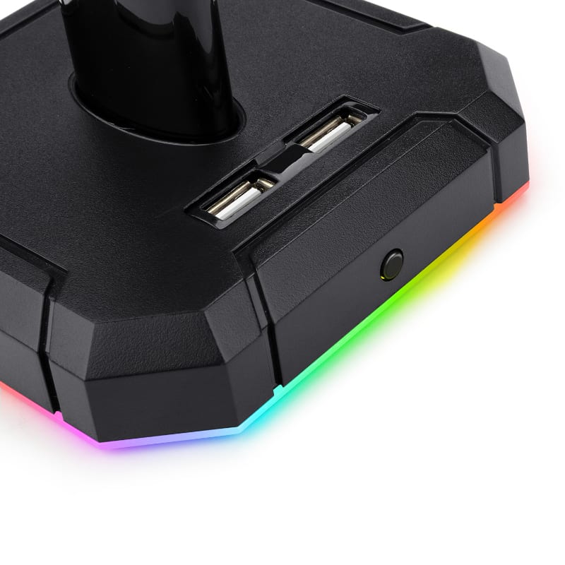 Redragon Scepter Pro Quad USB RGB Headset Stand - Black - Black